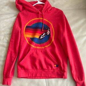 Aviator Nation Red North Shore Oahu hoodie size small